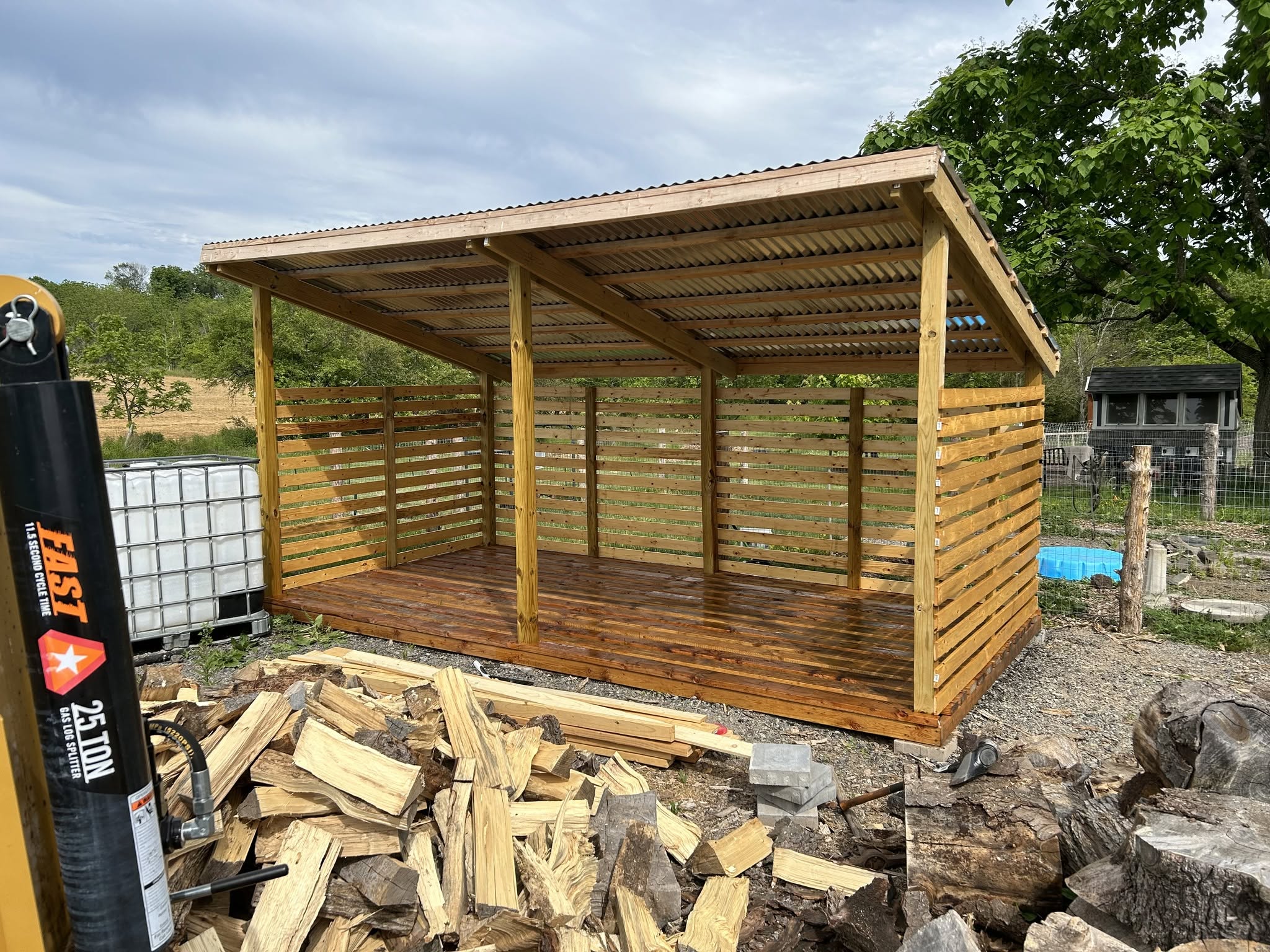 The farm wood shed