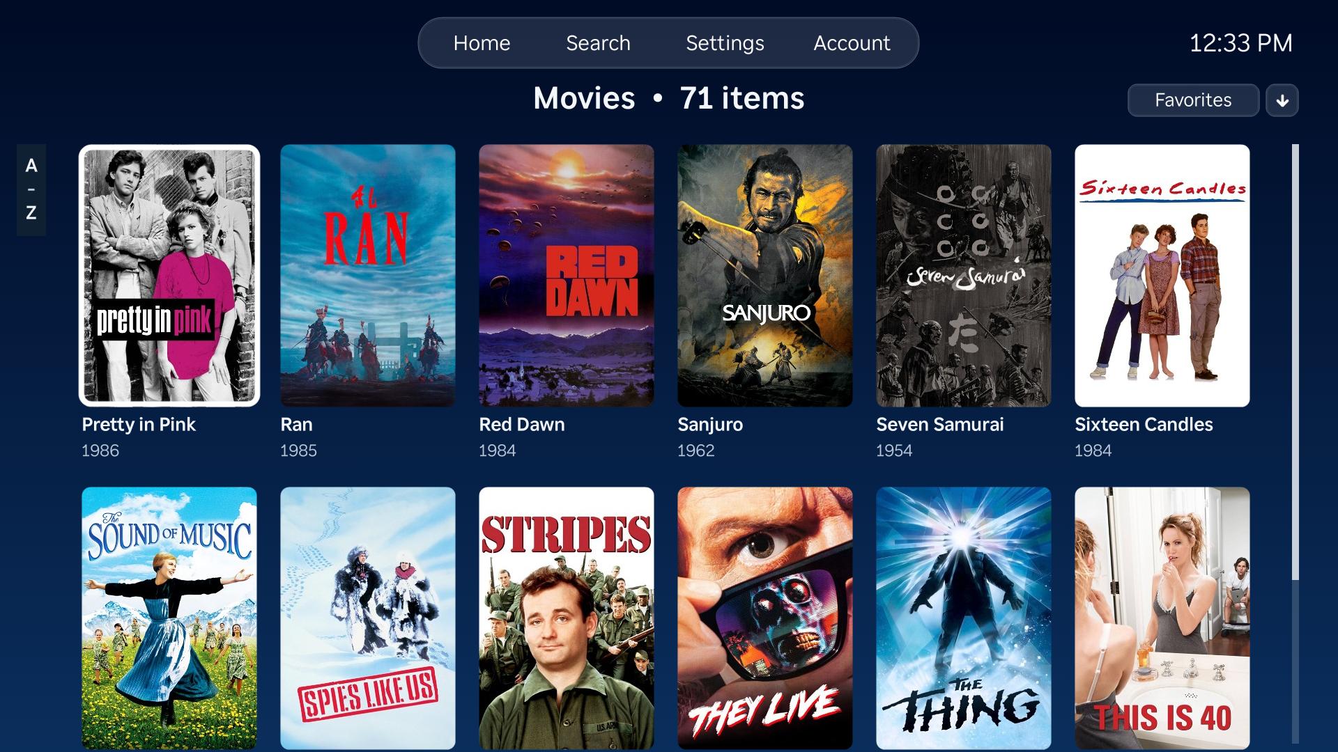 Starfin movie library